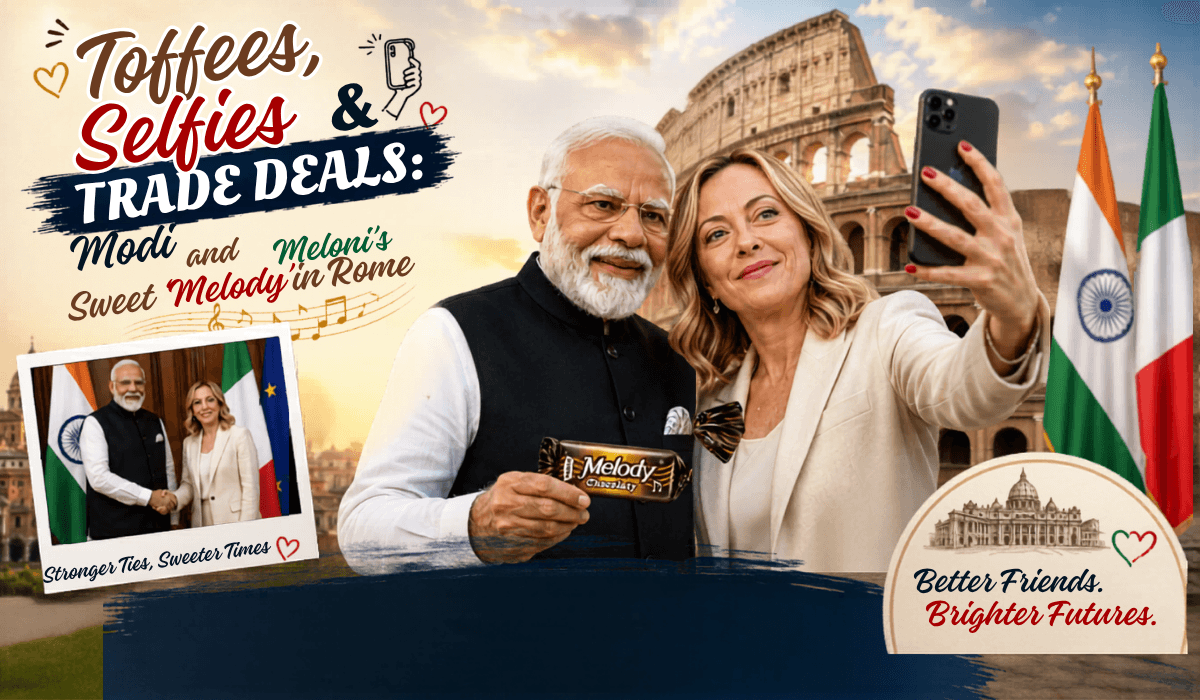 Toffees, Selfies & Trade Deals: Modi and Meloni’s Sweet 'Melody' in Rome