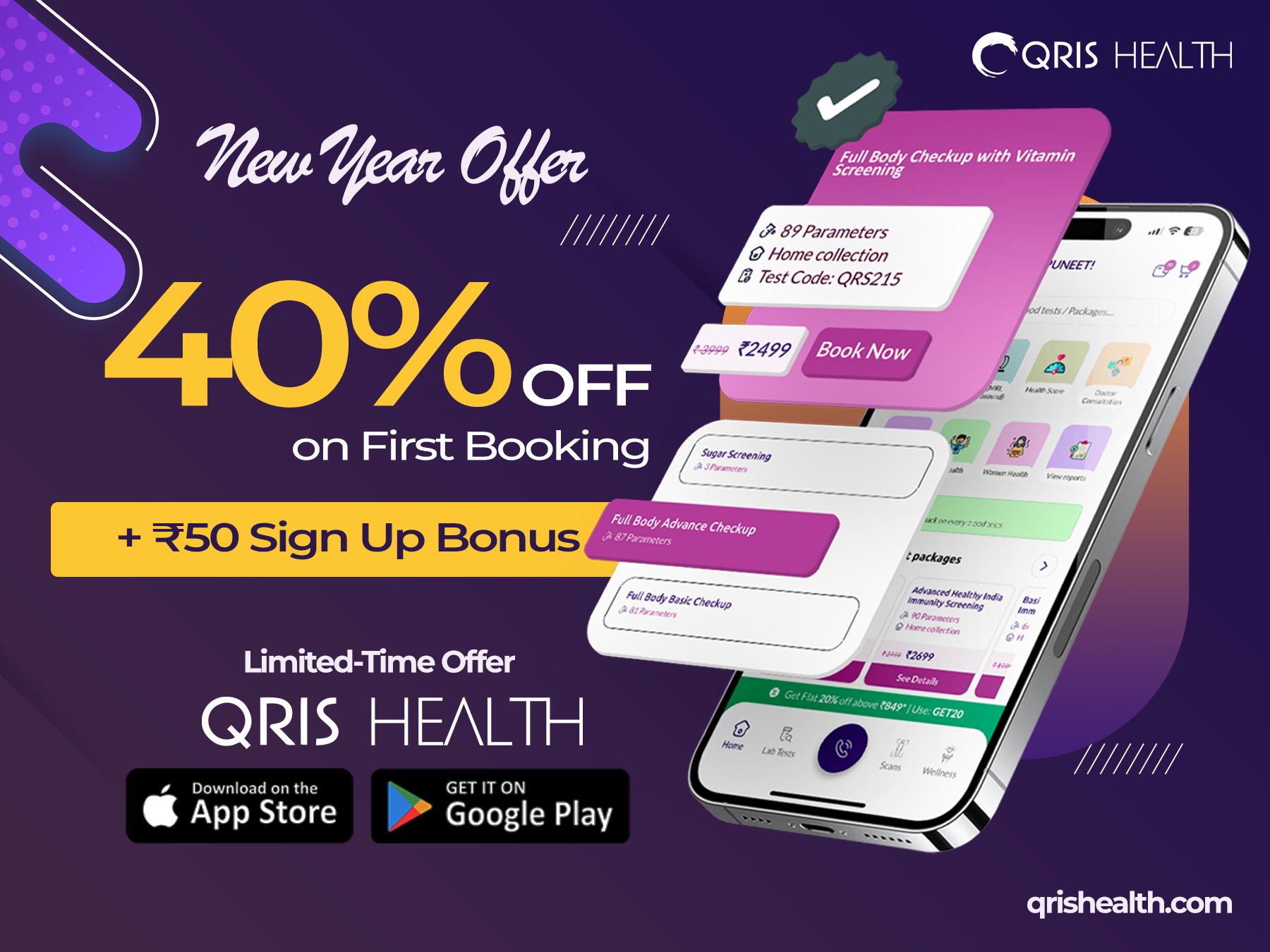 QRIS HEALTH ANNOUNCES NEW YEAR APP OFFER TO PROMOTE PREVENTIVE HEALTH ACROSS DELHI NCR