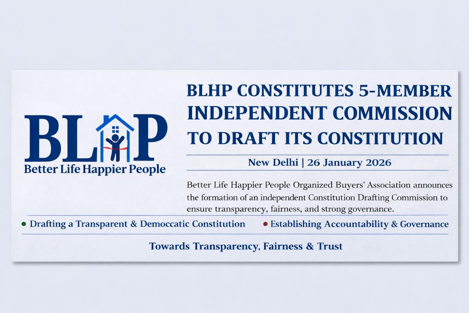 *BLHP Constitutes 5-Member Independent Commission to Draft Its Constitution*