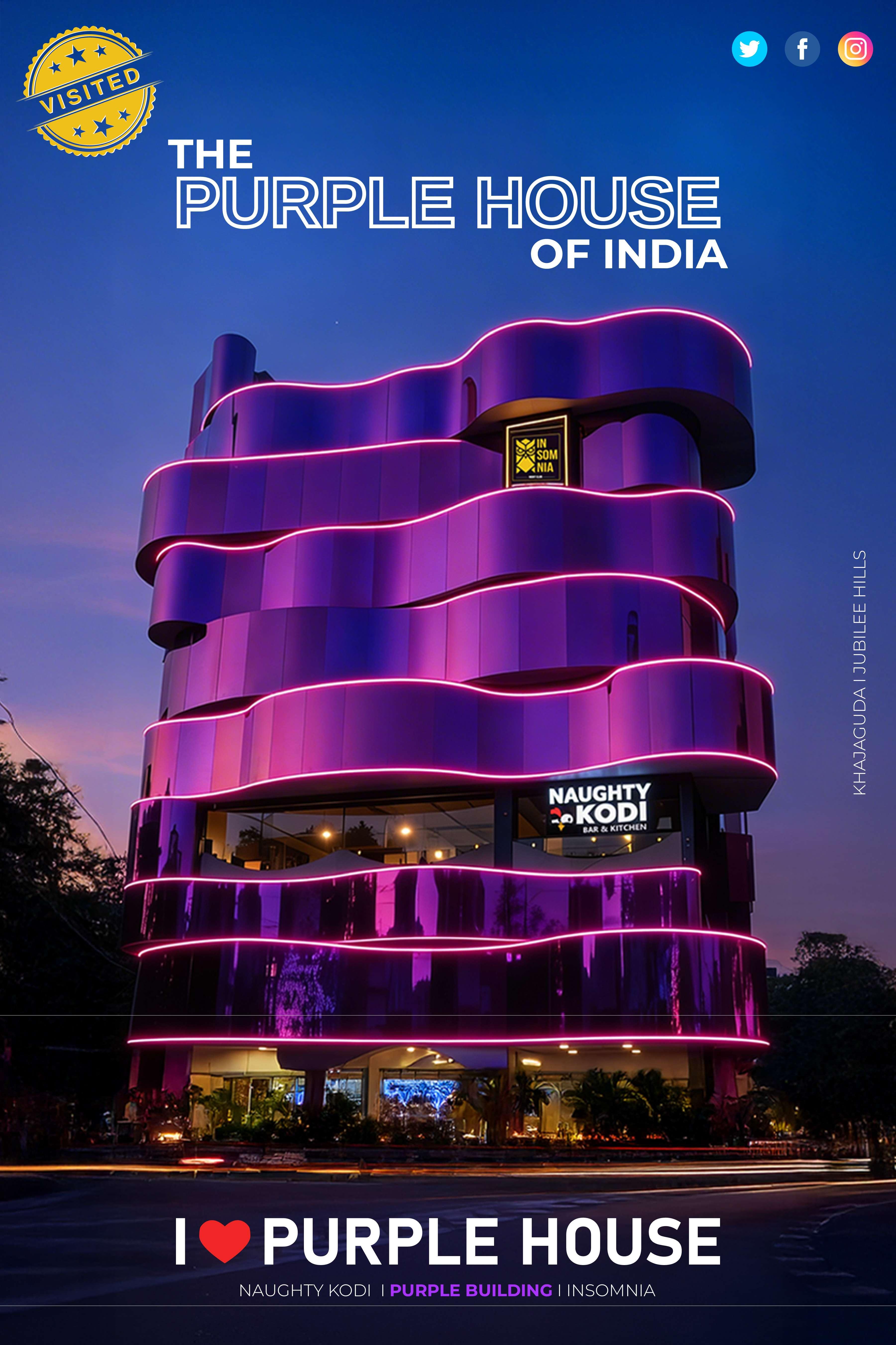 Hyderabad Gets a New Architectural Landmark as Purple Metallic Structure Opens in Khajaguda