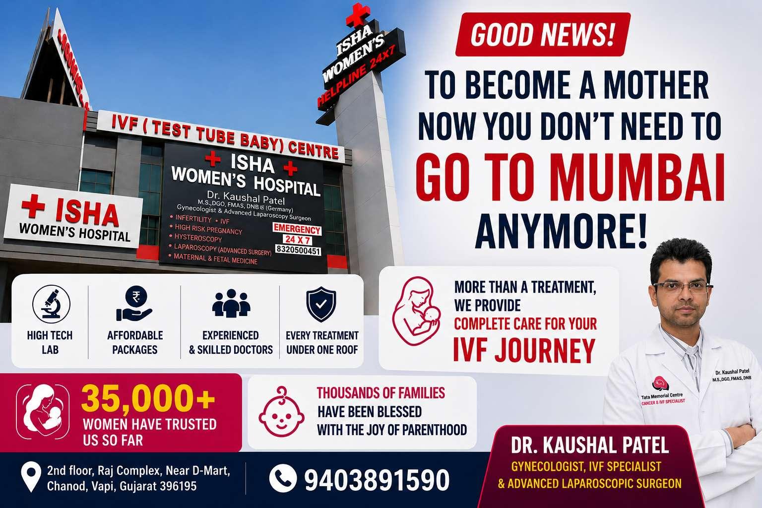 ISHA Women’s Hospital is Transforming IVF & Women’s Healthcare in Vapi