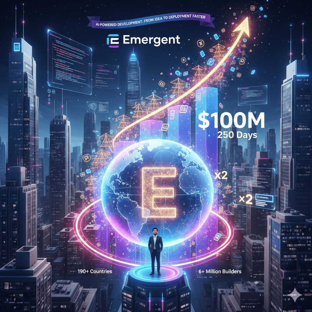 Emergent hits $100M ARR in just 250 days, signaling a major shift in how software is built