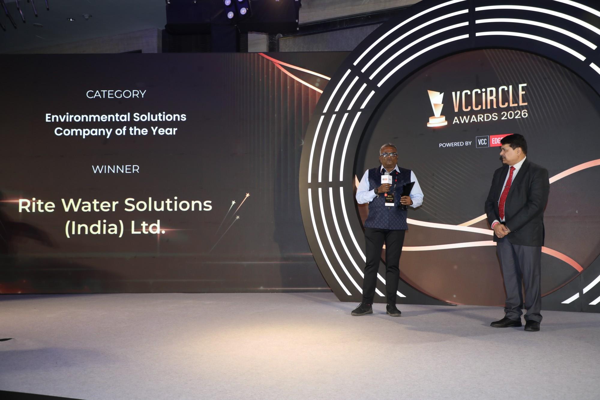 Rite Water Solutions Wins Environmental Solutions Company of the Year at VCCiRCLE Awards 2026