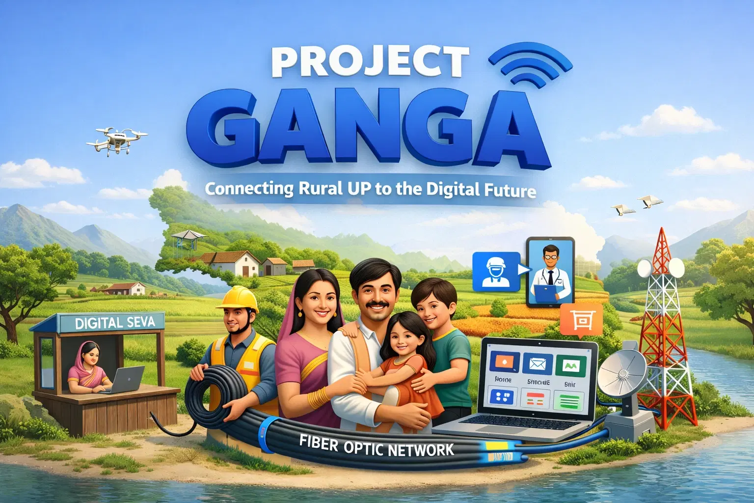 Project GANGA: UP Launches Major Plan to Bring High-Speed Internet to Rural Homes