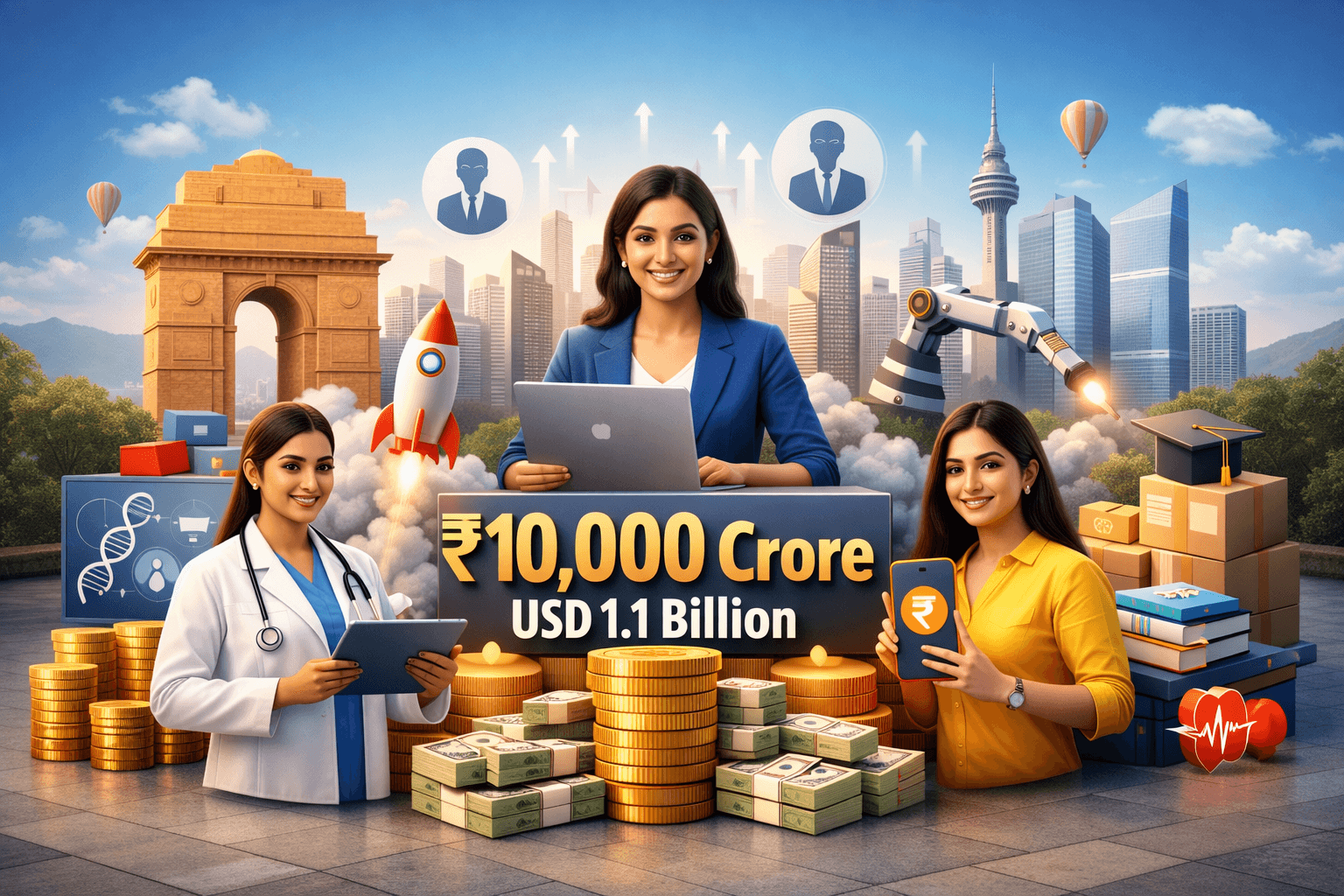 India's Women-Led Tech Startups Secure ₹10,000 Crore ($1.1 Billion) Funding