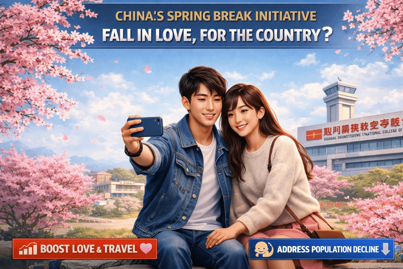 Chinese College Encourages Students to ‘Fall in Love’ During Spring Break