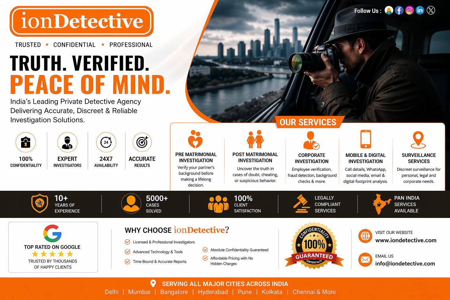 Ion Detective Agency Emerges as a Leading Private Investigation Partner Across IndiaNoida, India | April 2026