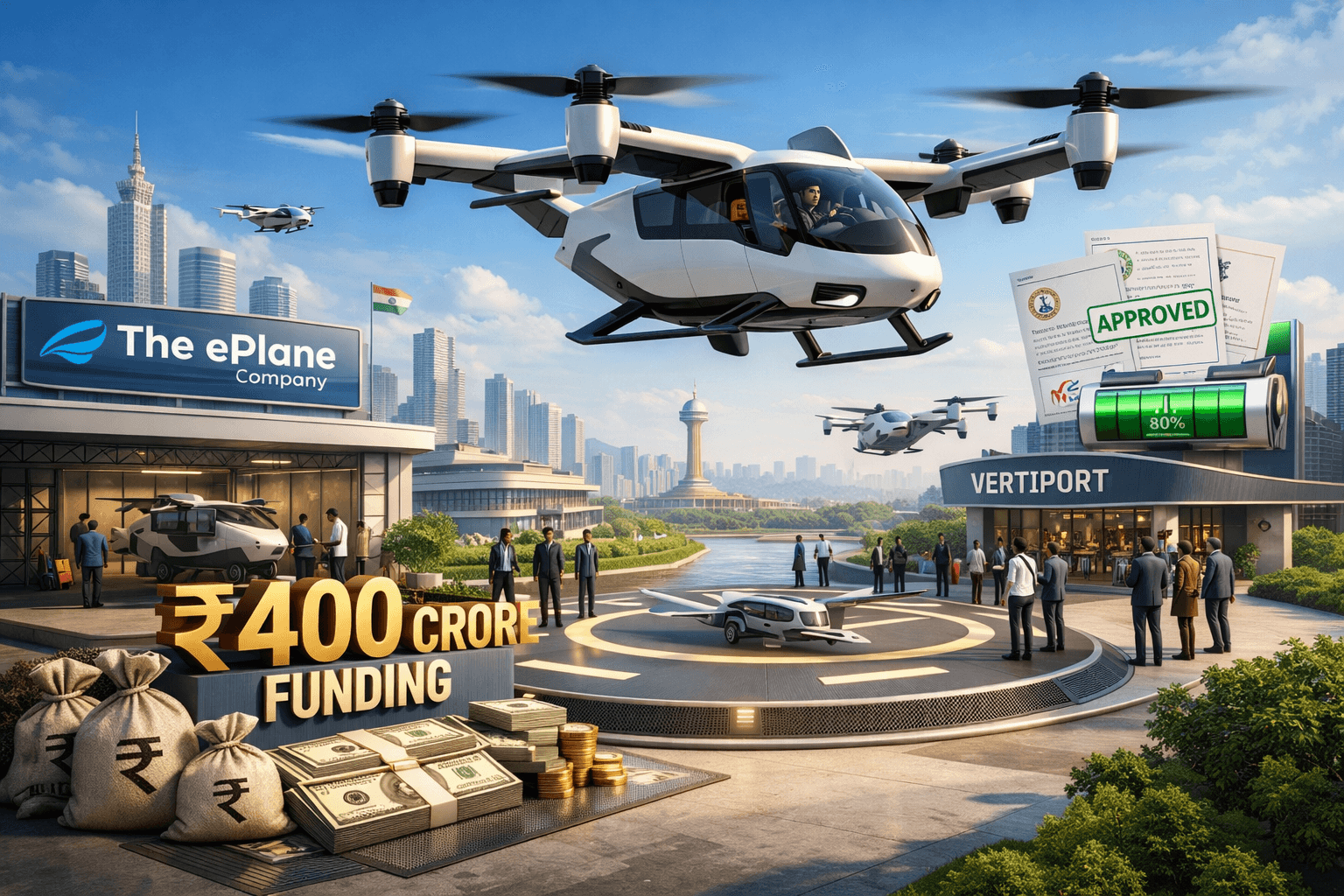 The ePlane Company Plans ₹400 Crore Funding to Accelerate Electric Air Mobility