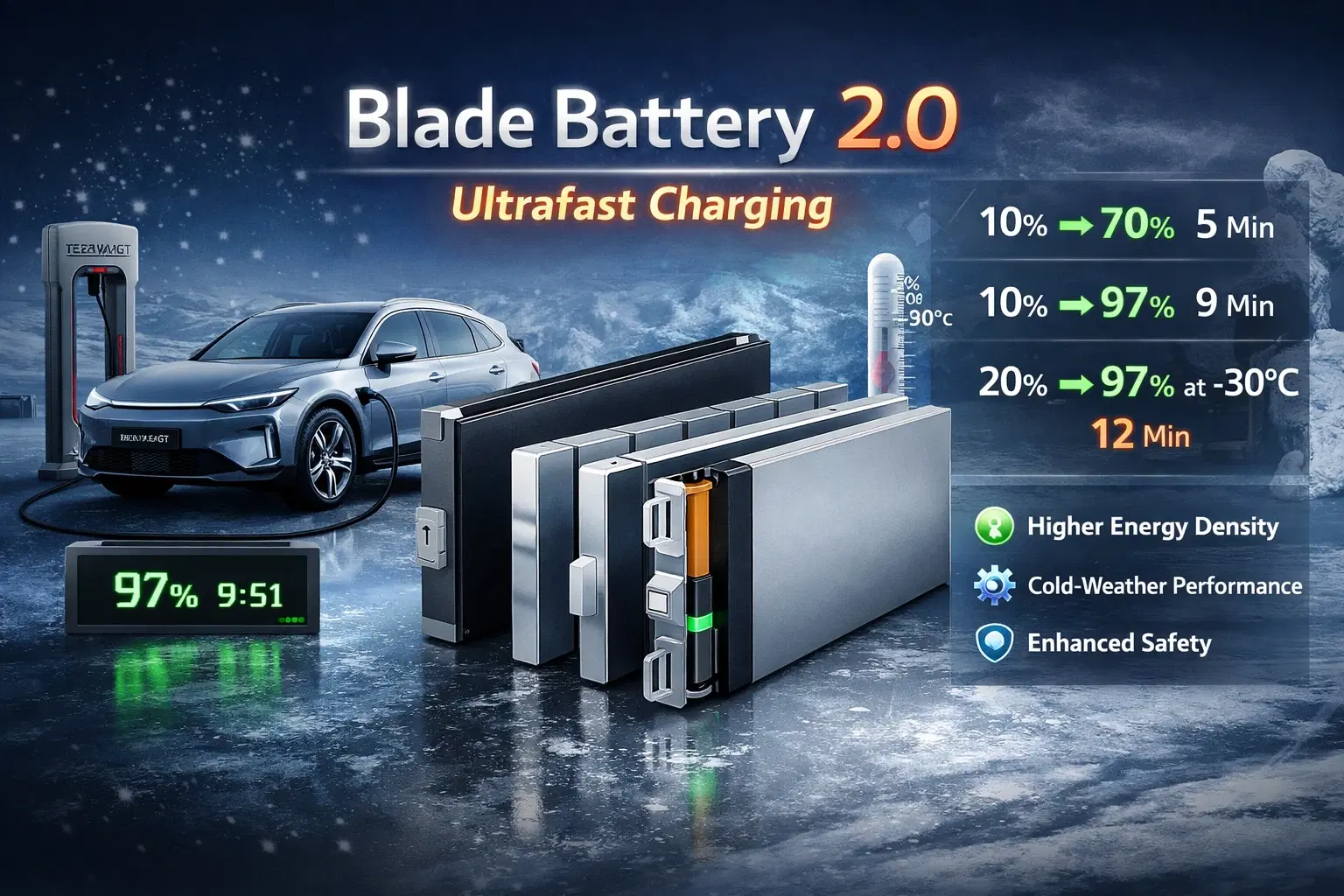 BYD Introduces Blade Battery 2.0: 10% → 97% in under 10 minutes it may have just changed EV charging forever