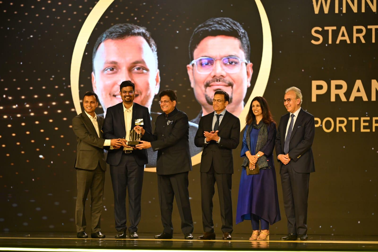‘Porter’ founders Pranav Goel and Uttam Digga awarded EY Entrepreneur Of The Year™ 2025 in the Start-up Category